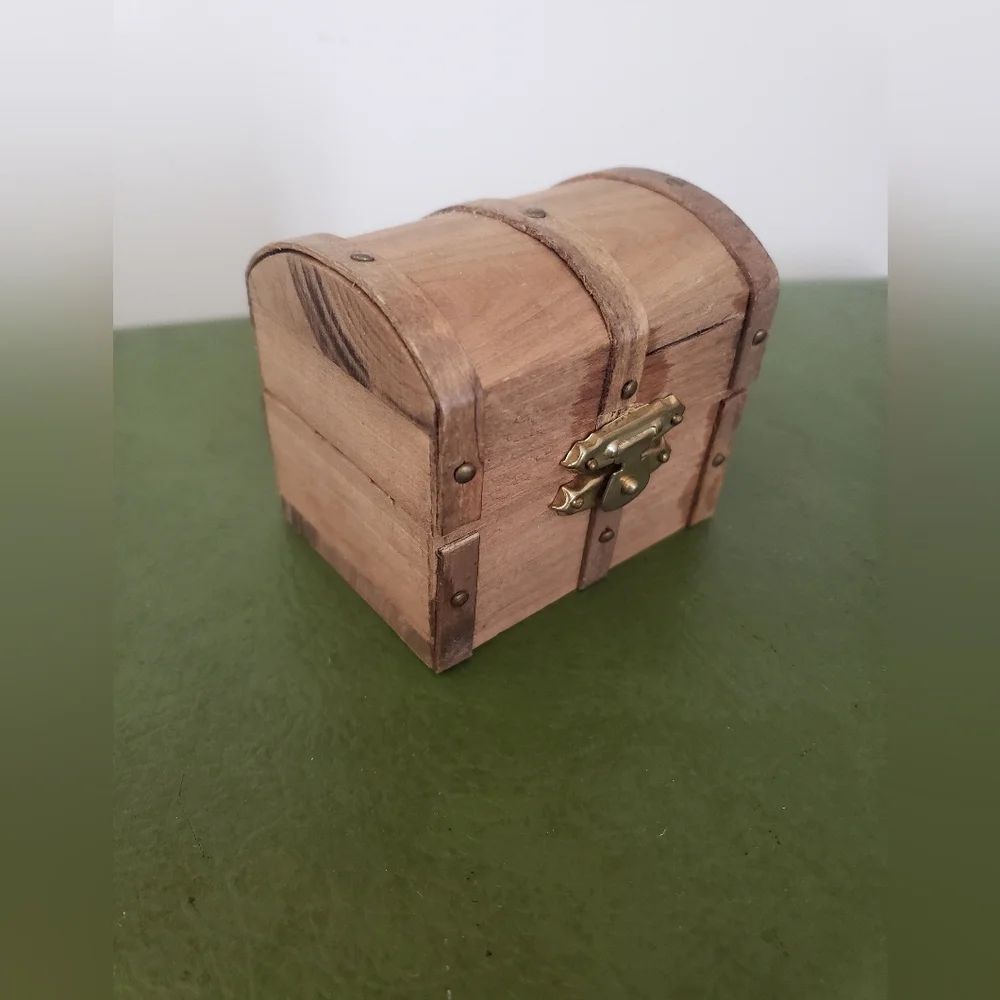 Small Wooden Treasure Chest Box Or Gift Box